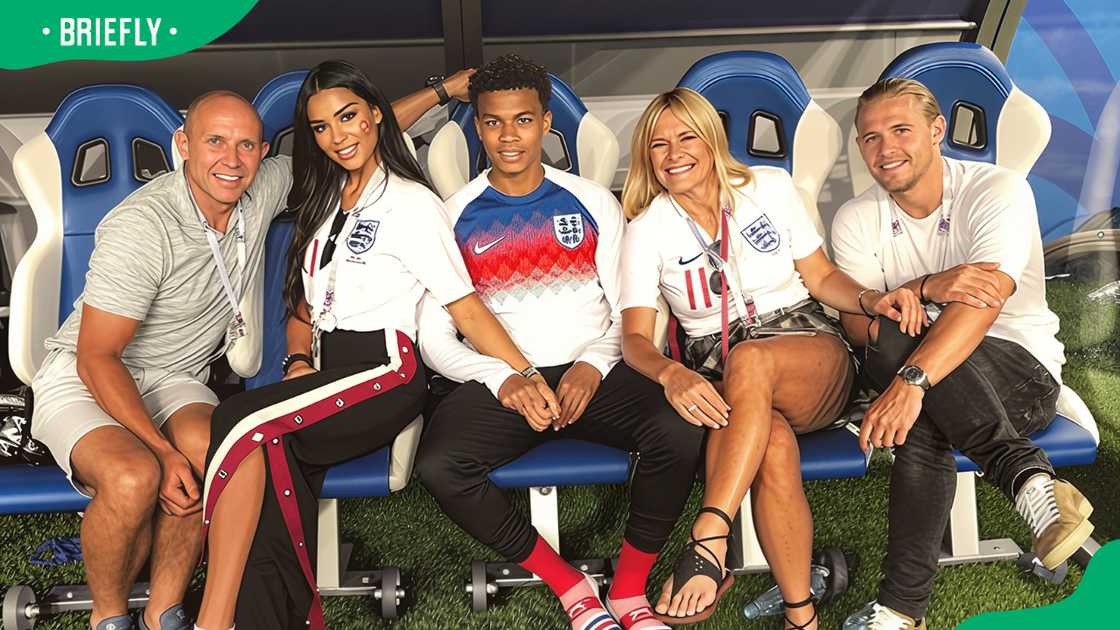 Alan, Dele's girlfriend Ruby Mae, Dele, Sally Hickford, and Harry Alan, Dele's girlfriend Ruby Mae, Dele, Sally Hickford, and Harry