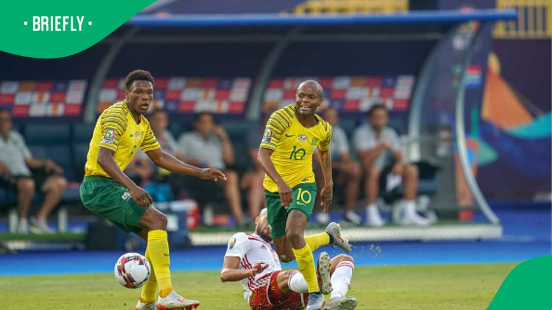 Thulani Caleb Serero of South Africa during the 2019 African Cup of Nations match between South Africa and Morocco at the Al Salam Stadium in Cairo, Egypt on July 1, 2019.