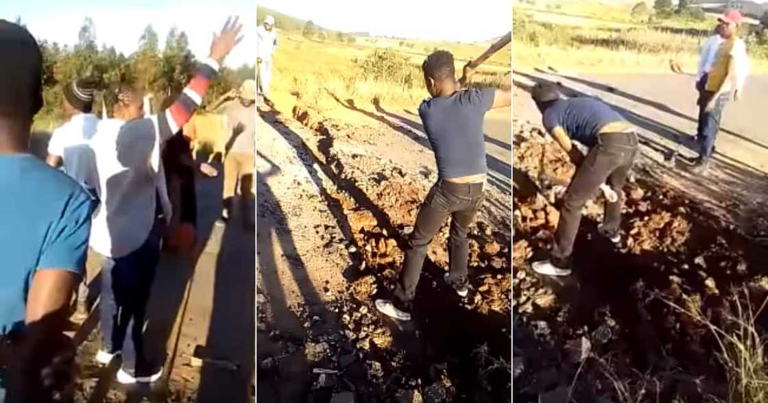 Viral Video of KZN Man Destroying Road, Mzansi Triggered Viral Video of KZN Man Destroying Road, Mzansi Triggered