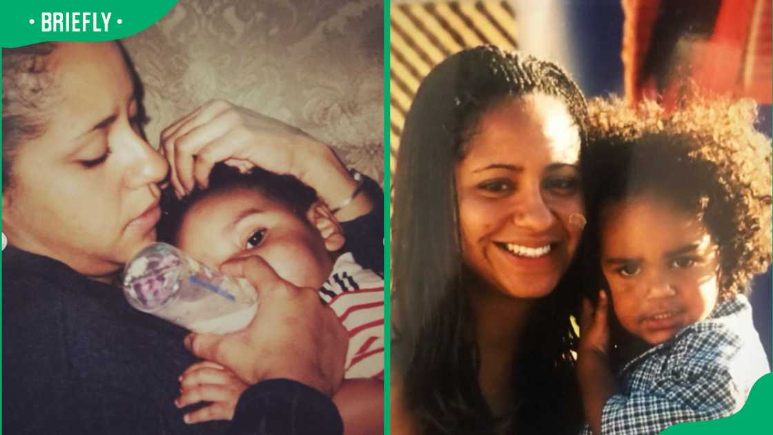 Laurie Holmond and her son with Snoop Dogg Julian Corrie when he was a baby. Laurie Holmond and her son with Snoop Dogg Julian Corrie when he was a baby.
