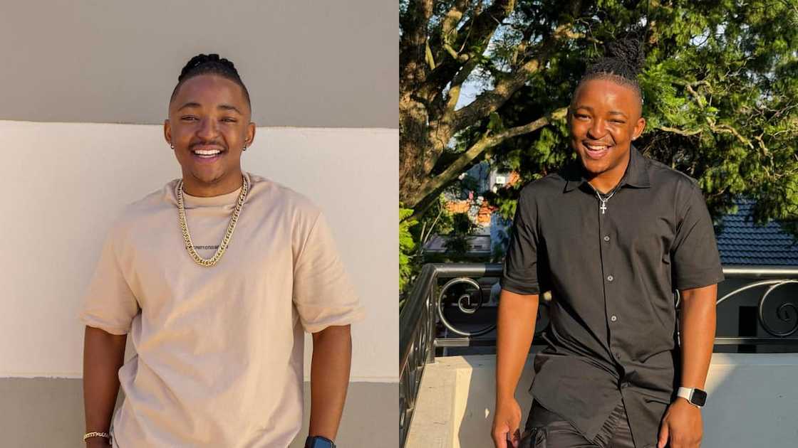 Nathan Molefe in brown and black outfits Nathan Molefe in brown and black outfits