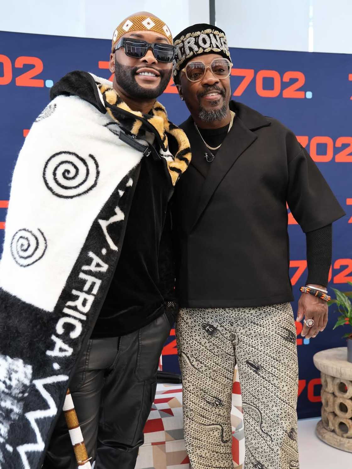 Vusi Nova and Anthony Hamilton at Primedia Headquarters.