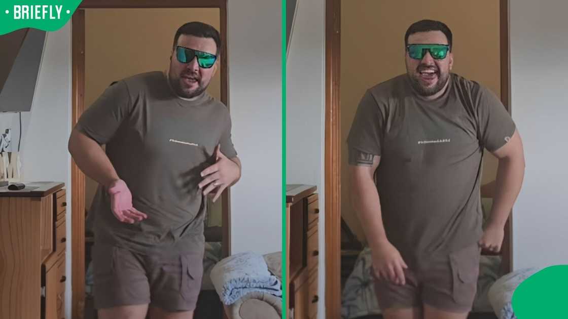 A man danced in his slippers. A man danced in his slippers.