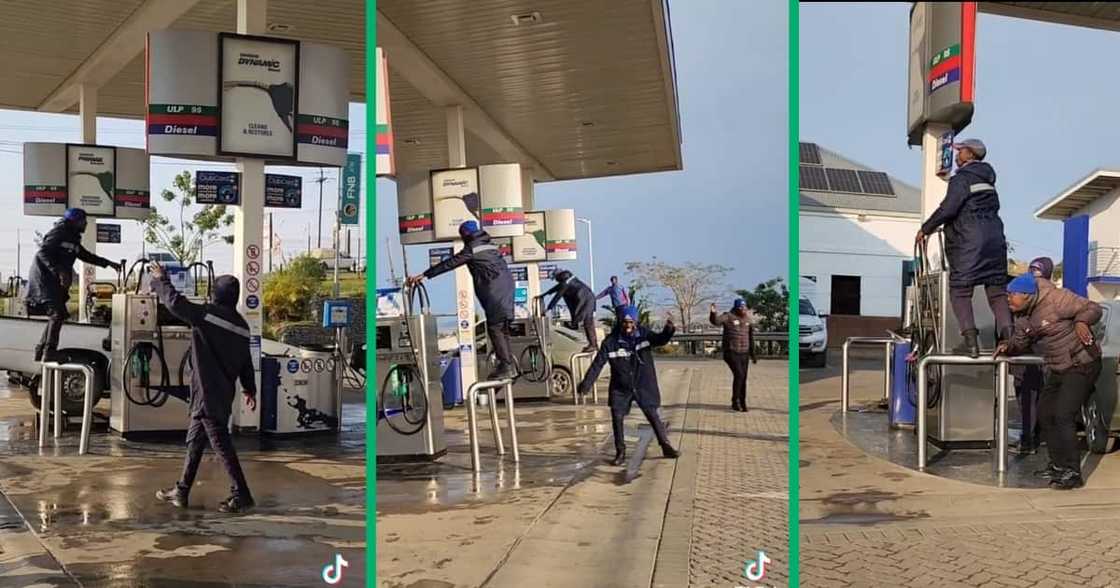 A group of Engen petrol attendants