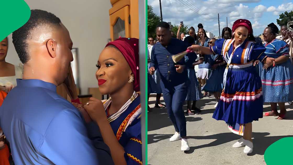 Netizens loved the moment a makhoti and groom shared together on their wedding day.