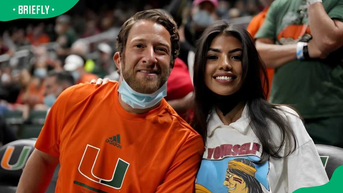 Dave Portnoy with Silvana Mojica at an event Dave Portnoy with Silvana Mojica at an event