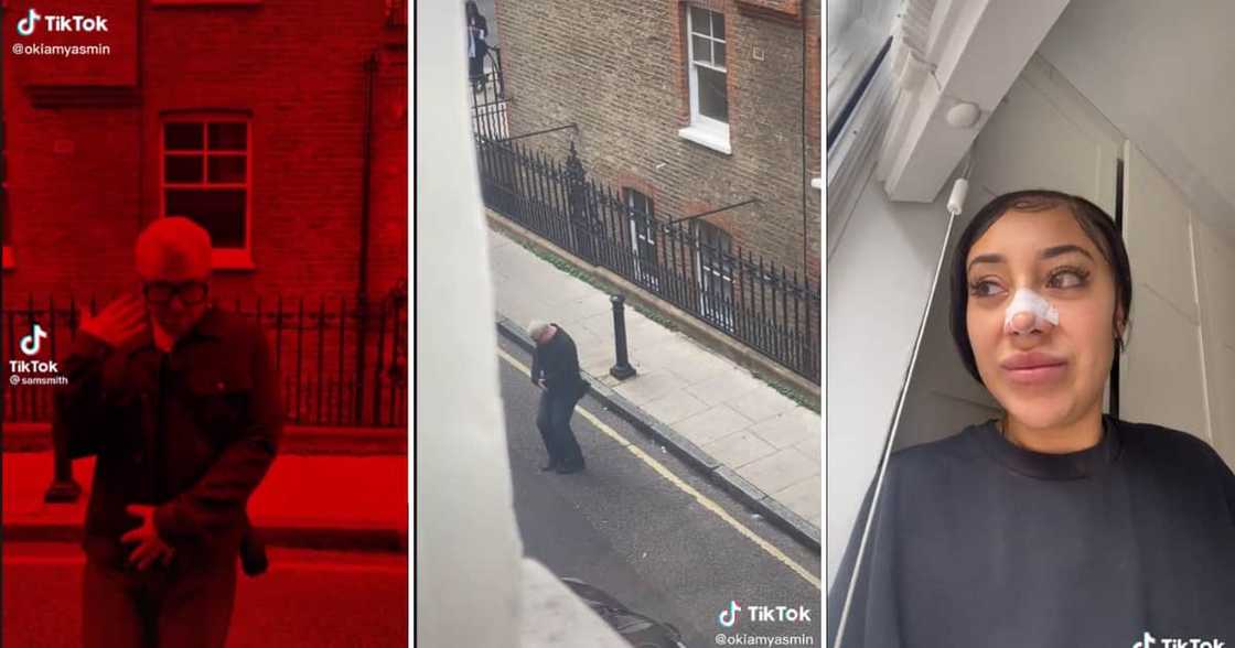 A lady caught Sam Smith creating a TikTok. A lady caught Sam Smith creating a TikTok.