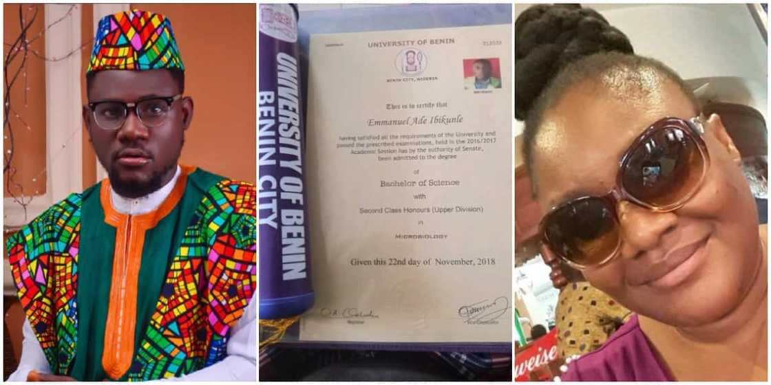 Nigerian, graduates, praises mum, sold, school, languages