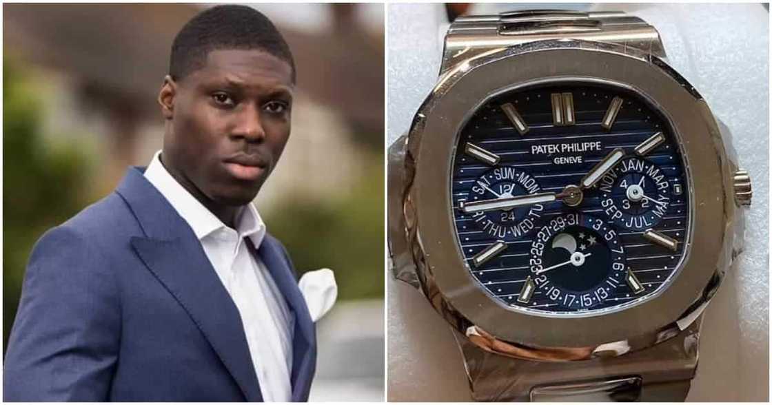 Photos of Emmanuel Odunlami and his Patek Philippe Natulius