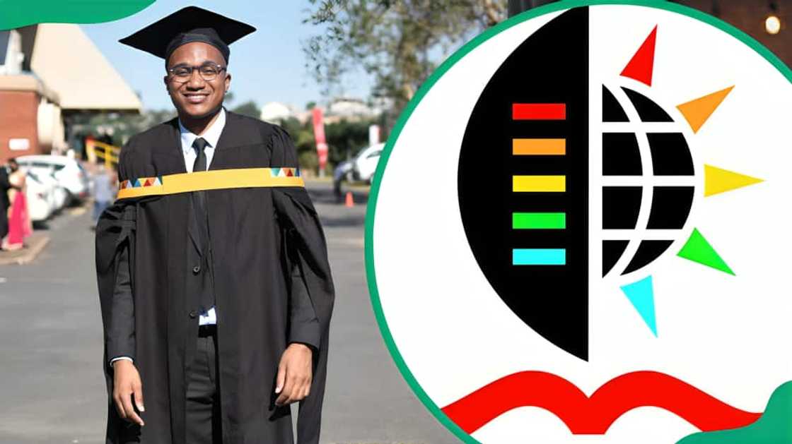 The University of KwaZulu Natal graduate and official logo The University of KwaZulu Natal graduate and official logo