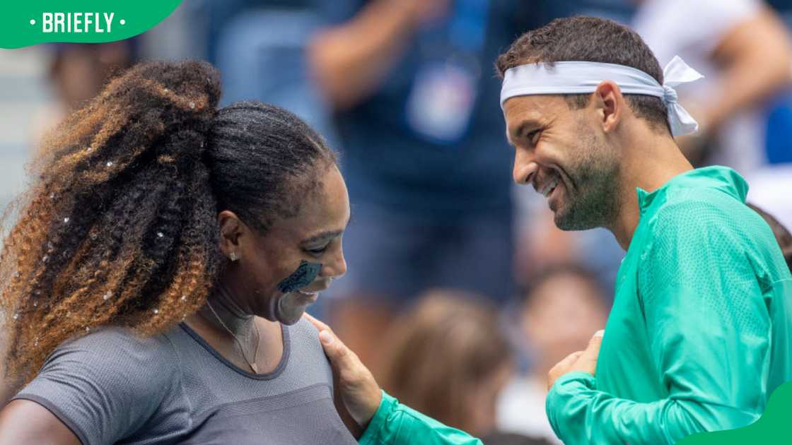 Serena Williams in conversation with Grigor Dimitrov