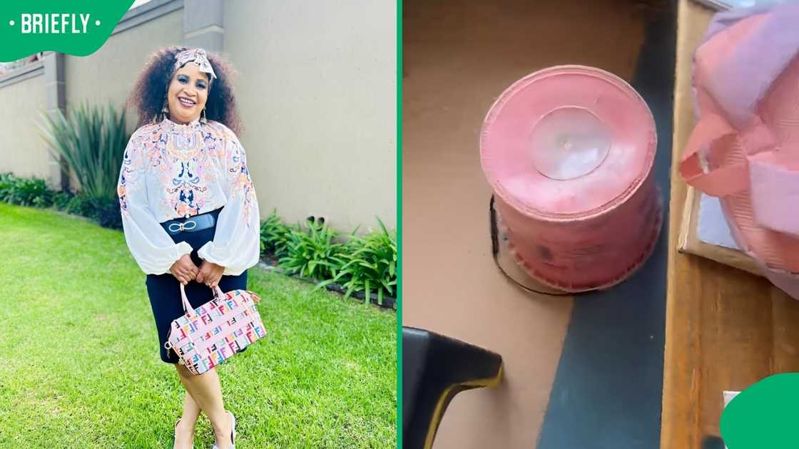 A woman saw children using buckets as school chairs. A woman saw children using buckets as school chairs.