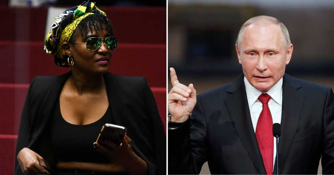 Russia Ukraine Conflict, Duduzile Zuma-Sambudla, dragged, shows support for Russia, Russian President Vladimir Putin, invasion Russia Ukraine Conflict, Duduzile Zuma-Sambudla, dragged, shows support for Russia, Russian President Vladimir Putin, invasion