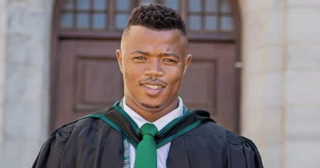 Sisipho Hamlomo on graduation day Sisipho Hamlomo on graduation day