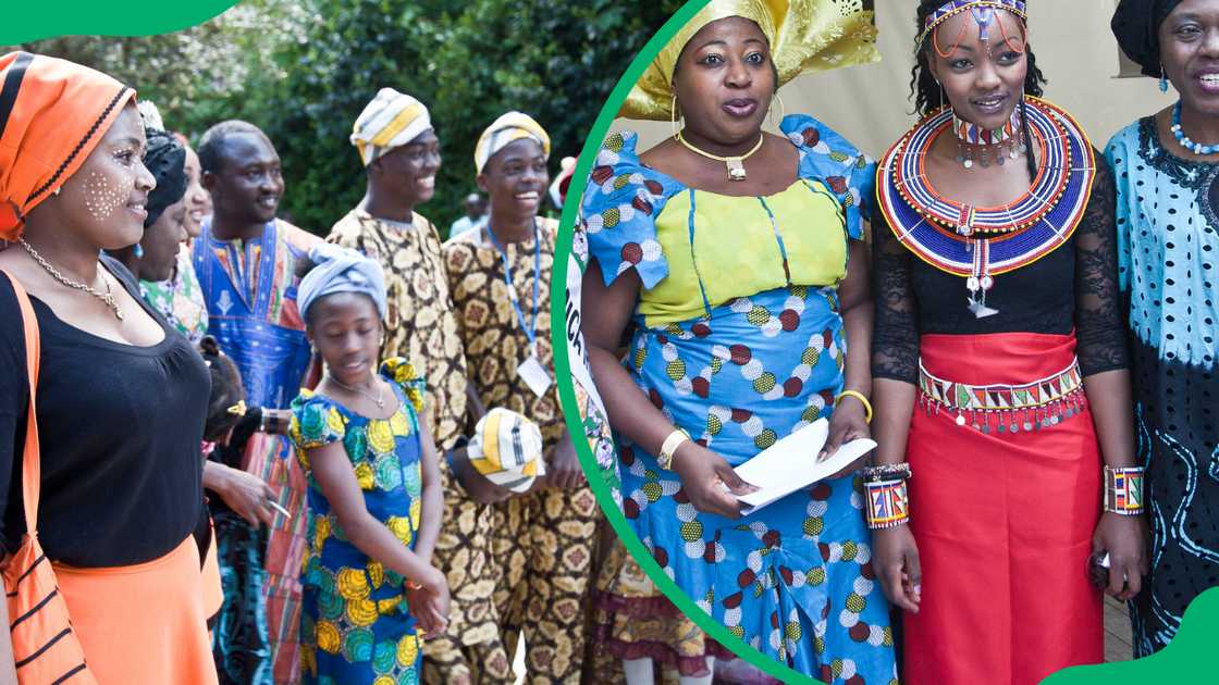 Africans participating in a best dressed show to commemorate Africa Day Africans participating in a best dressed show to commemorate Africa Day