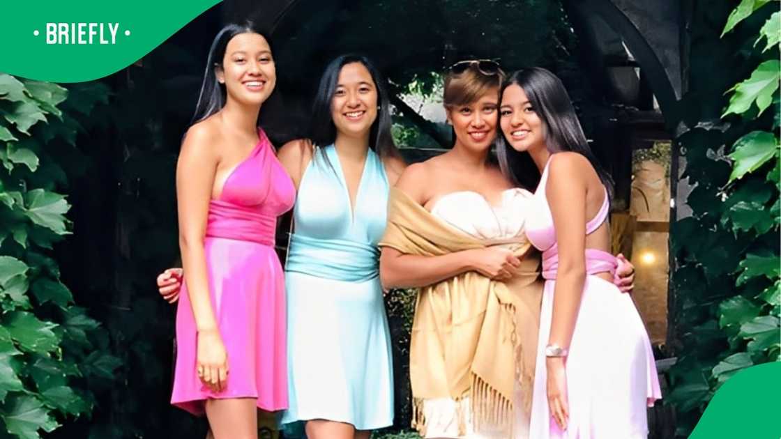 Janene Moodley with her daughters, Connor, Cassidy and Storm