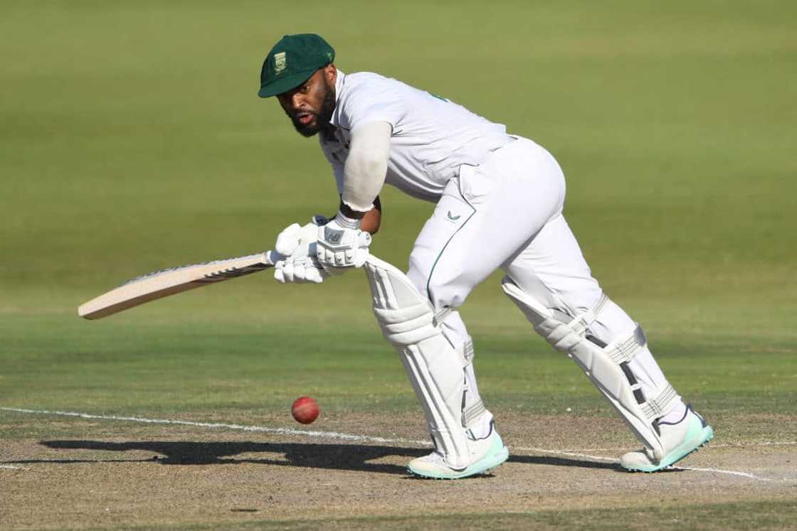 Temba Bavuma during a Betway Test match between South Africa and West Indies at DP World Wanderers Stadium in March 2023. Temba Bavuma during a Betway Test match between South Africa and West Indies at DP World Wanderers Stadium in March 2023.