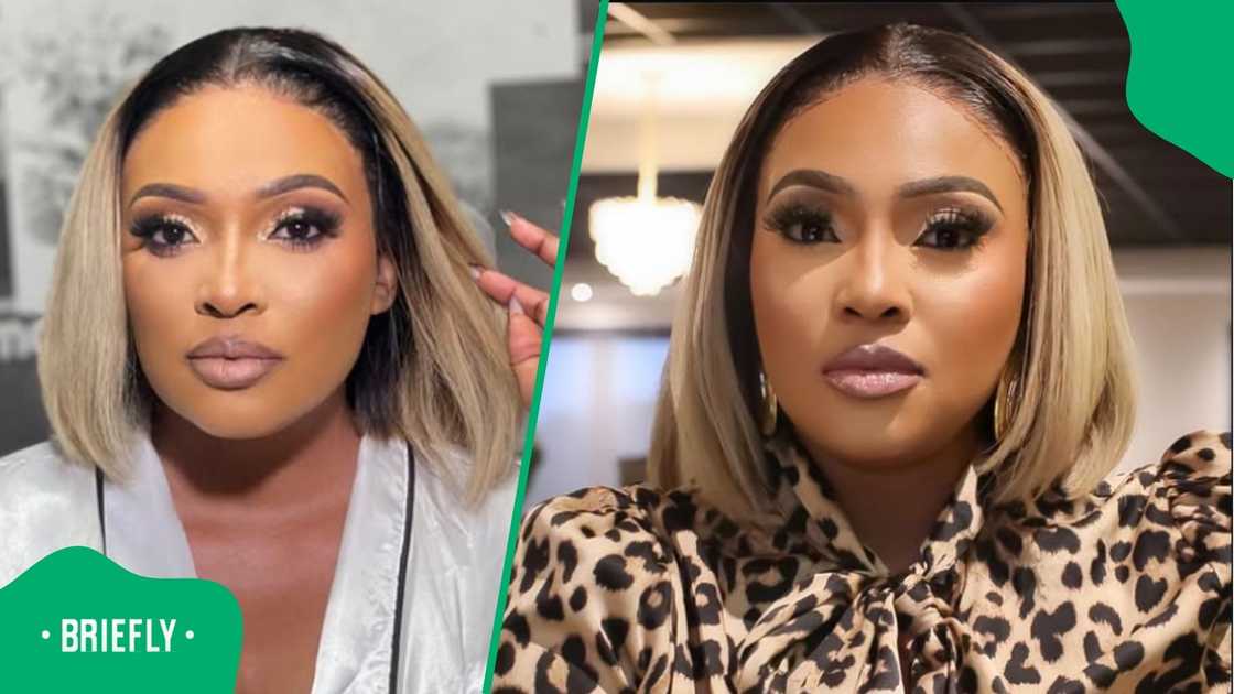 LeThabo Lejoy showed off her figure. LeThabo Lejoy showed off her figure.