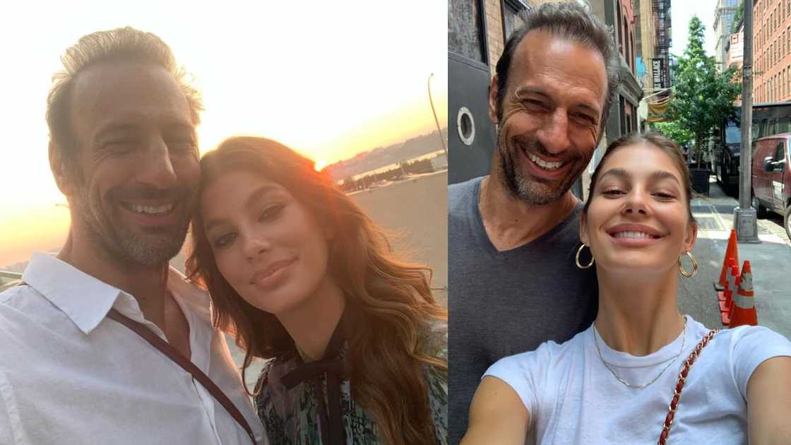 Camilla Morrone with her father Maximo Camilla Morrone with her father Maximo