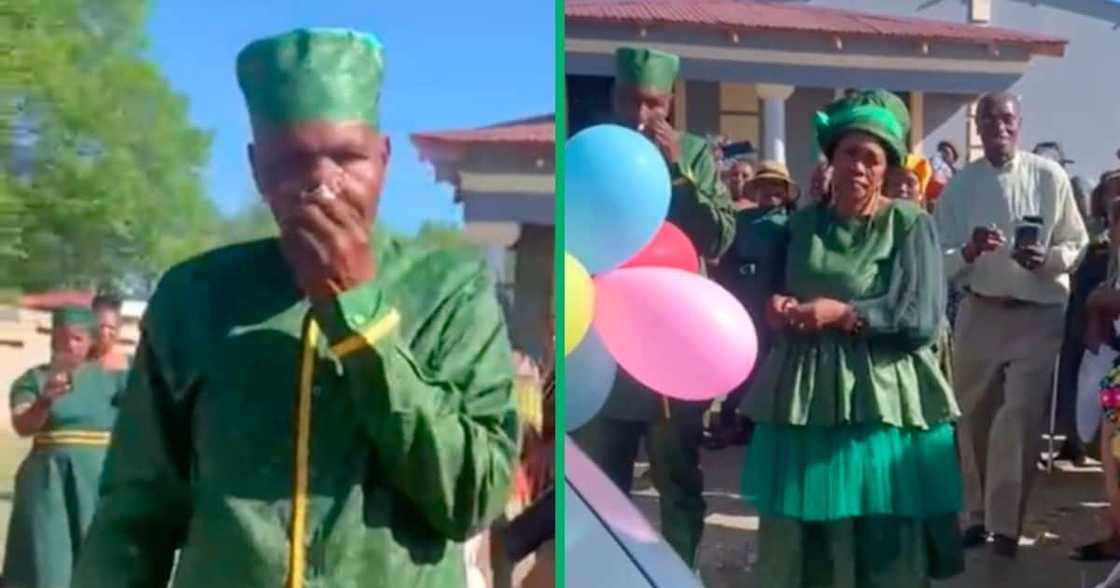 Woman buys bakkie for her father. Woman buys bakkie for her father.