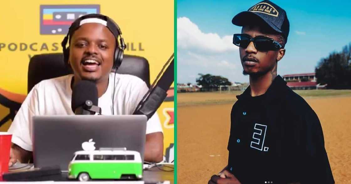 Podcast host MacG has lambasted rapper Emtee in his recent episode of 'Podcast & Chill' for his behaviour. Podcast host MacG has lambasted rapper Emtee in his recent episode of 'Podcast & Chill' for his behaviour.