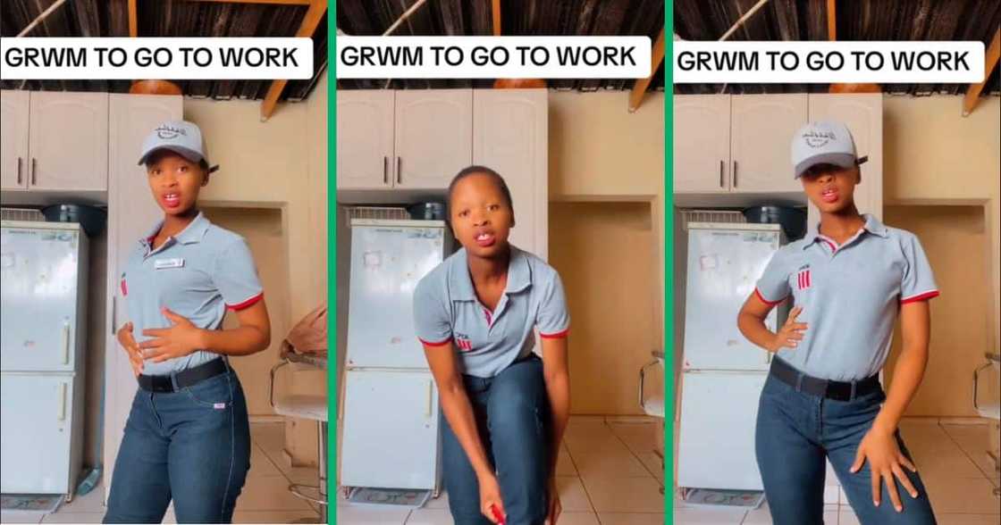 KFC employee gets ready for work KFC employee gets ready for work