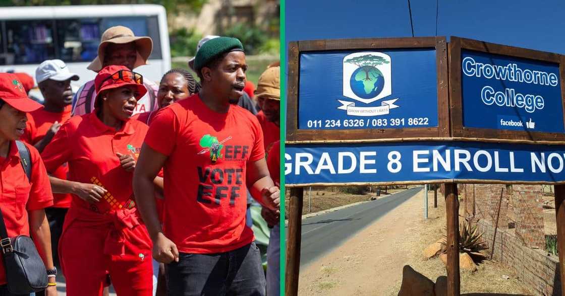 EFF members protesting EFF members protesting