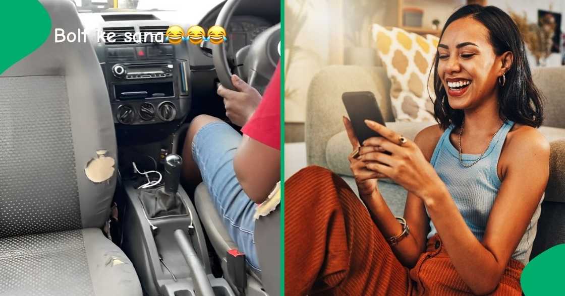 A Durban woman was picked up by a cab that was hilariously arranged. A Durban woman was picked up by a cab that was hilariously arranged.