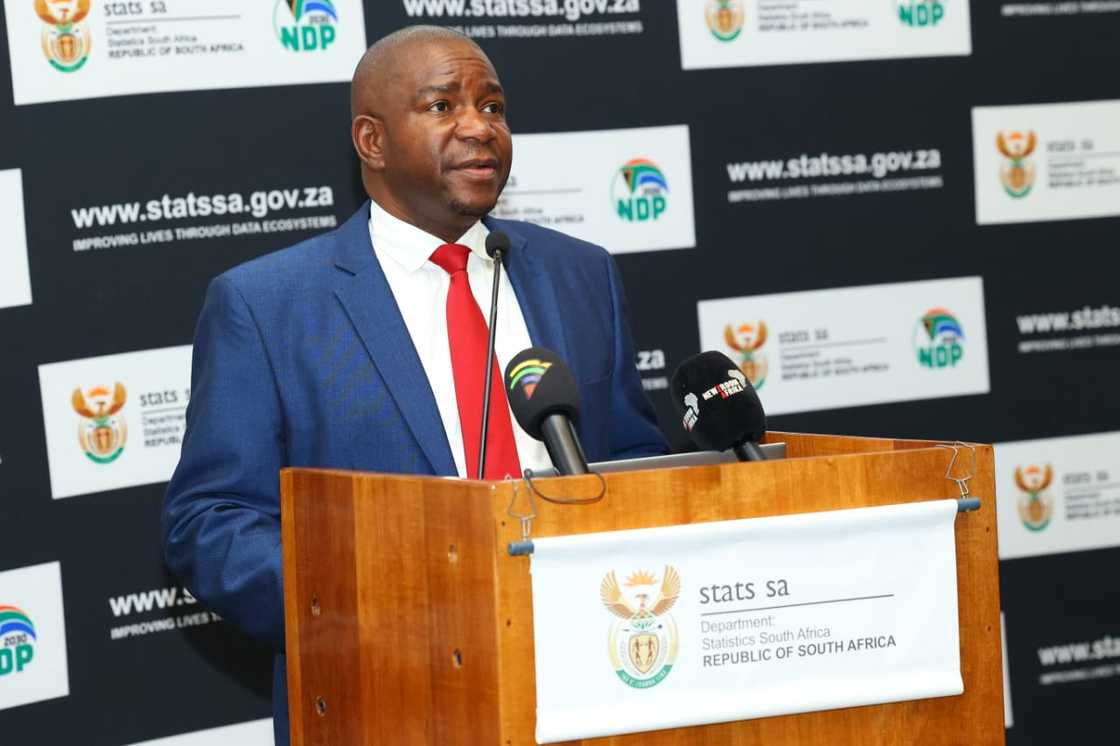 Statistics SA CEO Risenga Maluleke said the unemployment rate increased Statistics SA CEO Risenga Maluleke said the unemployment rate increased