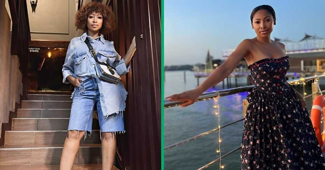 Enhle Mbali and her son did the ‘Tshwala Bam’ TikTok Challenge. Enhle Mbali and her son did the ‘Tshwala Bam’ TikTok Challenge.