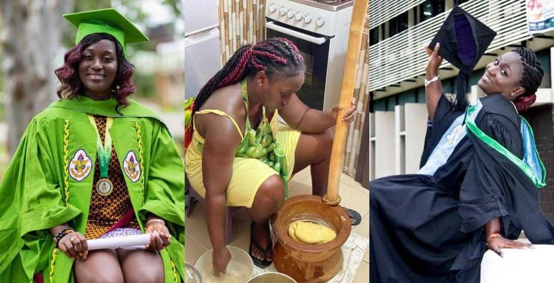 Meet Ghanaian lady with degrees in Mathematics & Actuarial Science who’s a food vendor