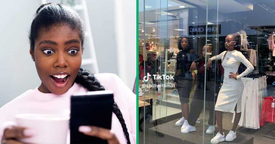 Three women acting as mannequin amazed South Africans Three women acting as mannequin amazed South Africans