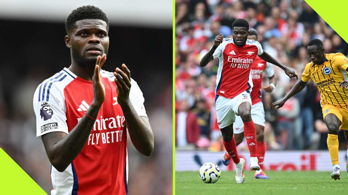 Thomas Partey lasted the entire duration of the game as Arsenal drew one-all with Brighton.