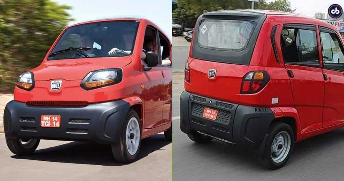 Mzansi social networkers are amused and react to the images of a small car. Image: Twitter Mzansi social networkers are amused and react to the images of a small car. Image: Twitter
