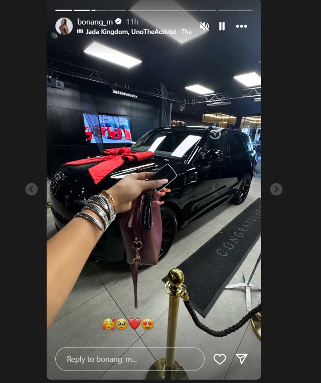 Bonangn has a new car.