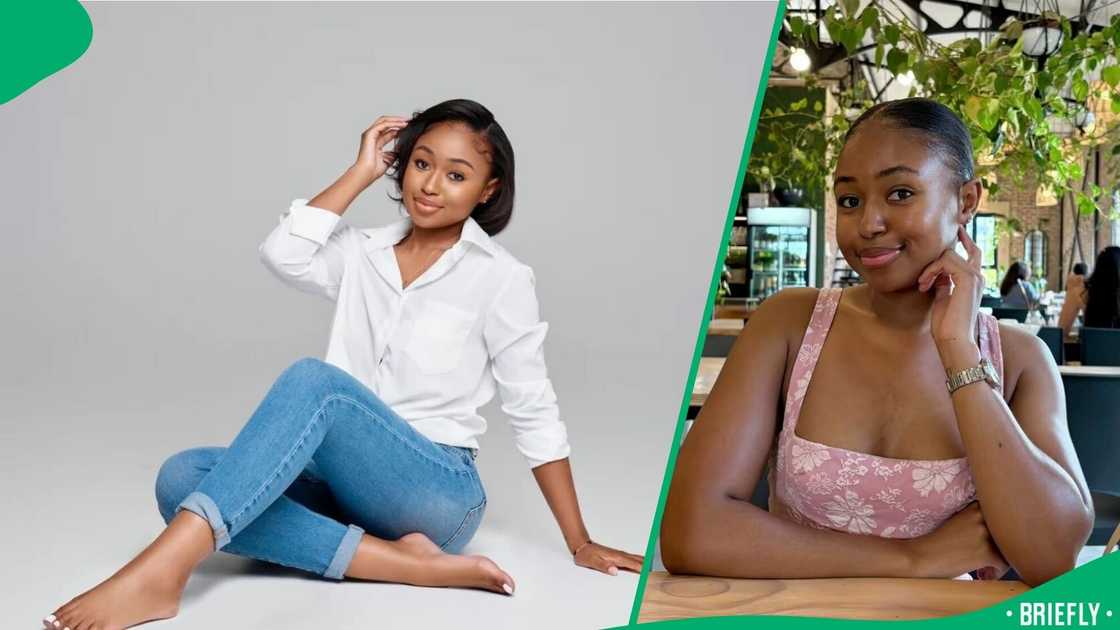 A young woman flexed becoming a homeowner in South Africa. A young woman flexed becoming a homeowner in South Africa.