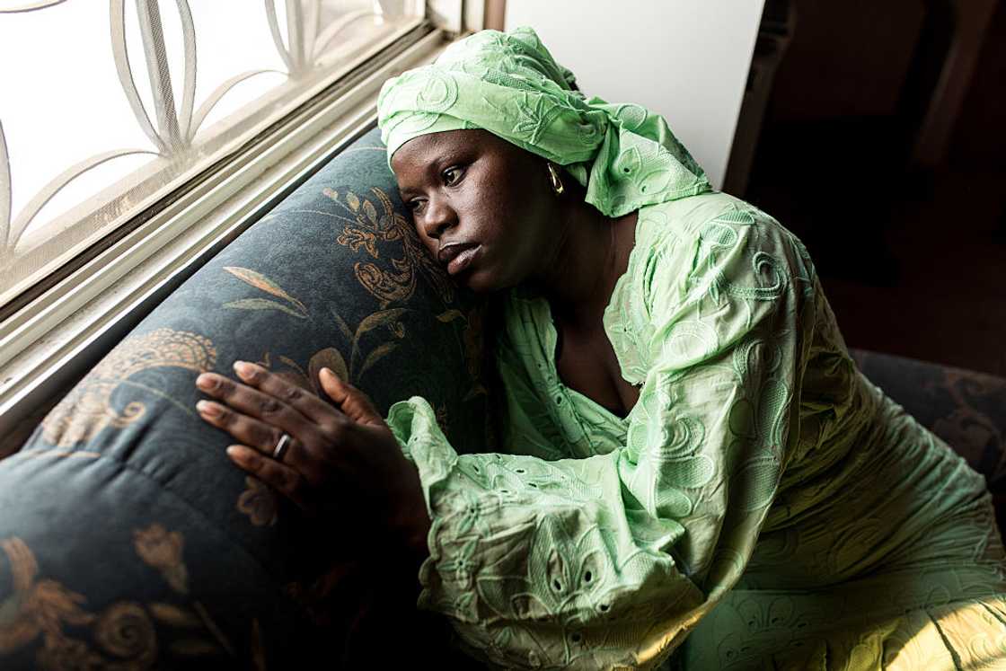 Woman frustrated with life, mother-in-law.