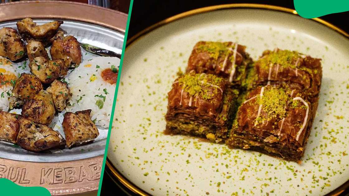 Istanbul Kebab's meaty options (L). Chocolate Baklava (R) Istanbul Kebab's meaty options (L). Chocolate Baklava (R)