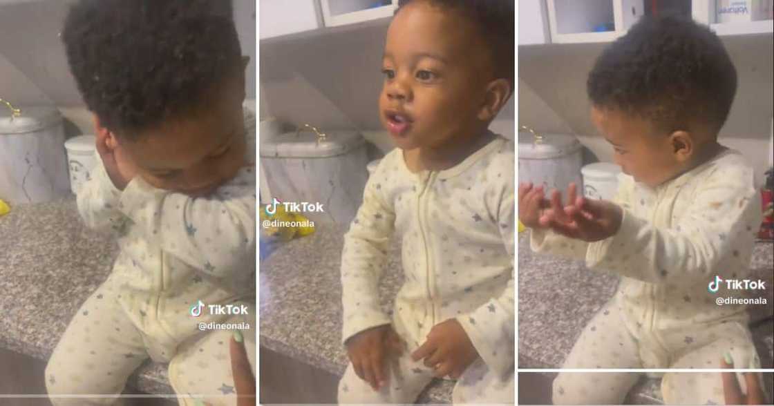 A video of a cute baby boy dancing to amapiano wins over Pabi Cooper A video of a cute baby boy dancing to amapiano wins over Pabi Cooper
