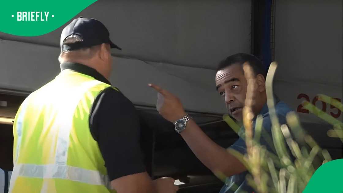A man pretending to be a security guard played a prank on a motorist. A man pretending to be a security guard played a prank on a motorist.