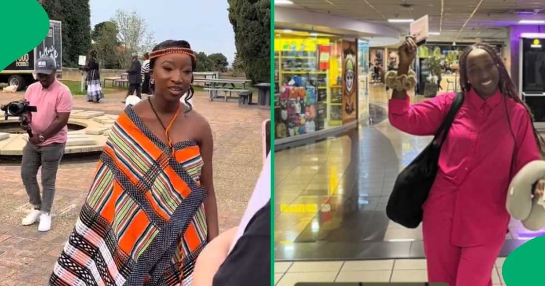 SA reacts to lady's vlogging mishap