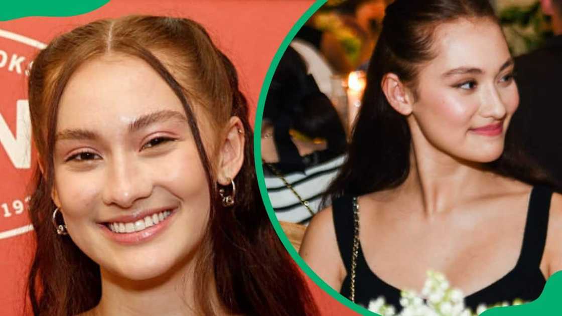 Lola Tung posing for a photo at Strand Bookstore (L). The singer attending the Chanel Dinner (R)