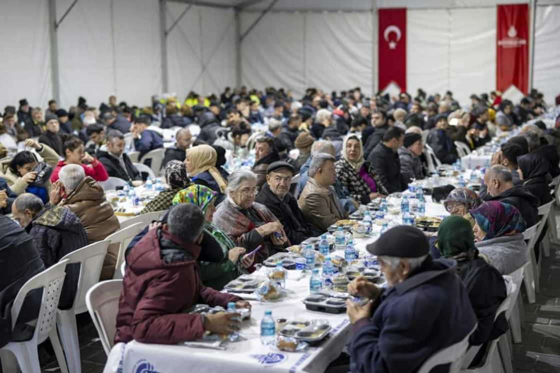 Lentil soup, spinach and pasta were on the menu for those getting free iftar meals Lentil soup, spinach and pasta were on the menu for those getting free iftar meals