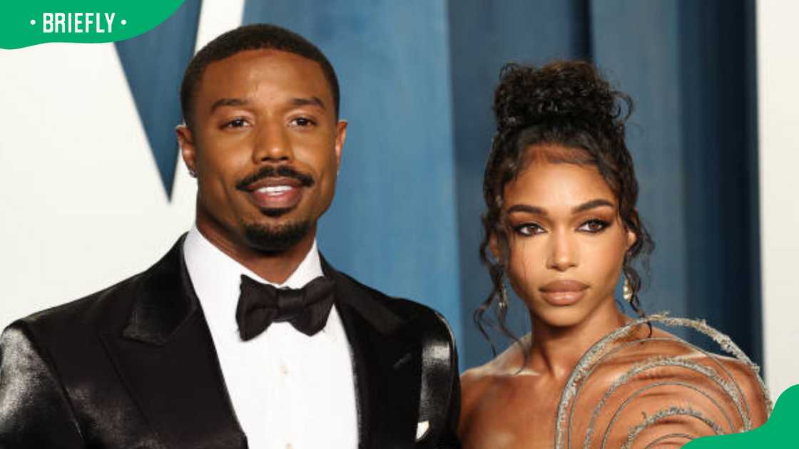 Michael B. Jordan and Lori Harvey at an event