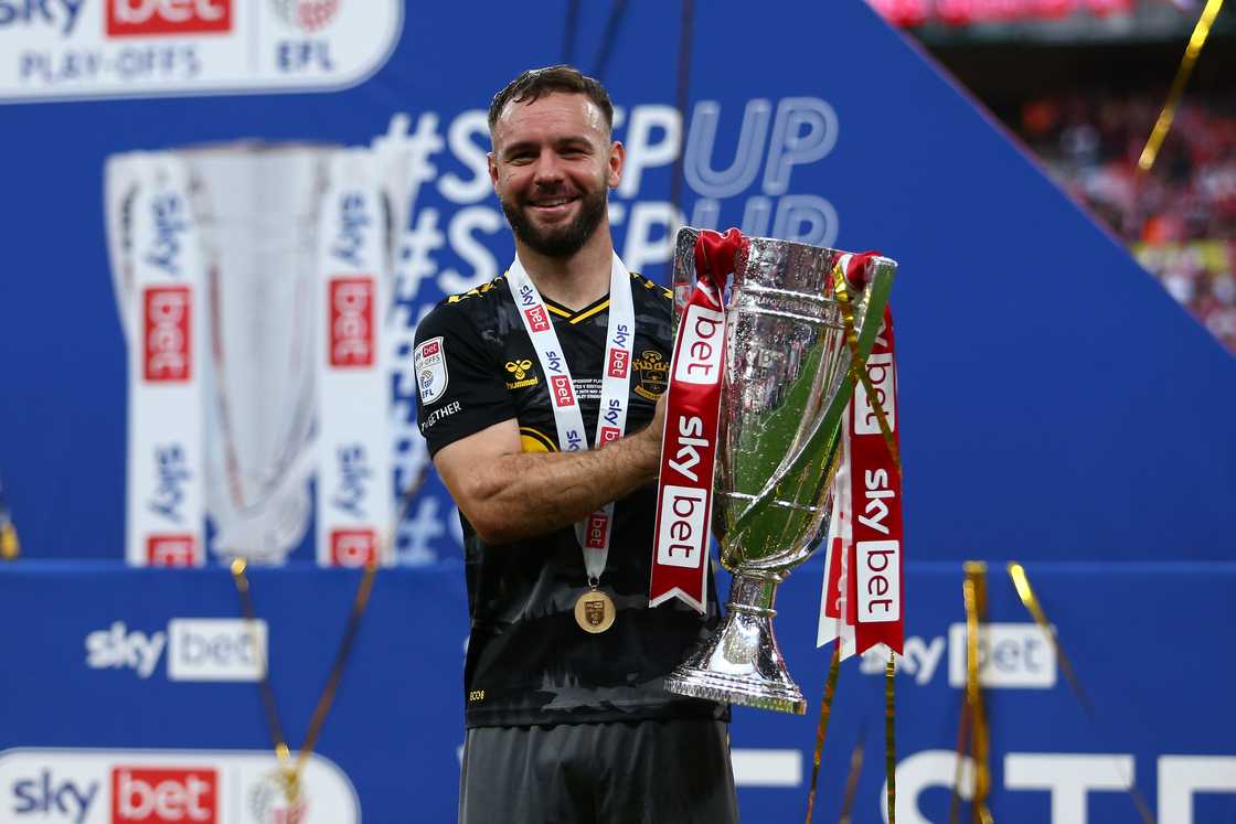 Adam Armstrong of Southampton at Wembley Stadium Adam Armstrong of Southampton at Wembley Stadium