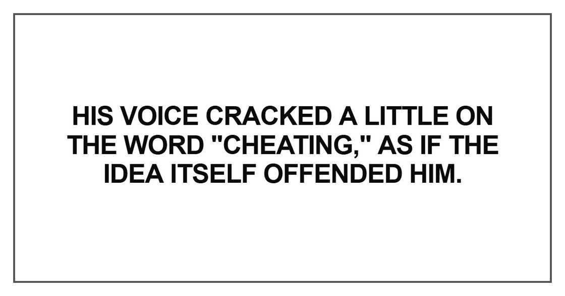 His voice cracked a little on the word
