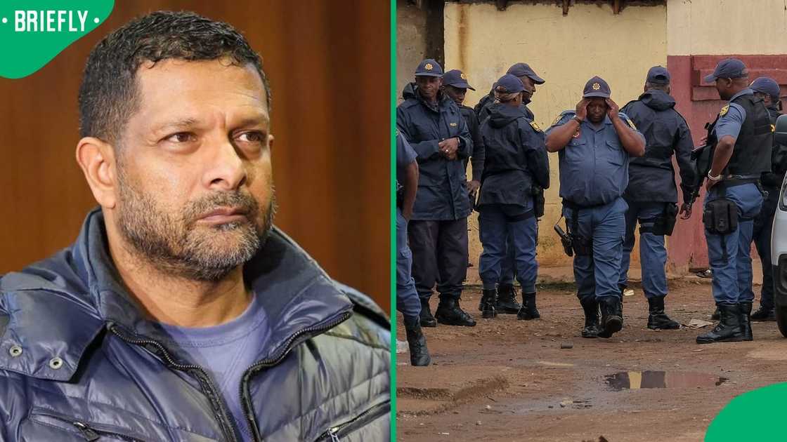 Police raided the Johannesburg property of a tobacco tycoon