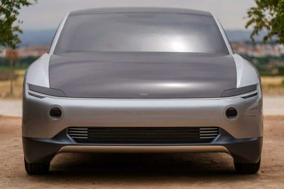 The 0 by startup Lightyear is covered with solar panels The 0 by startup Lightyear is covered with solar panels