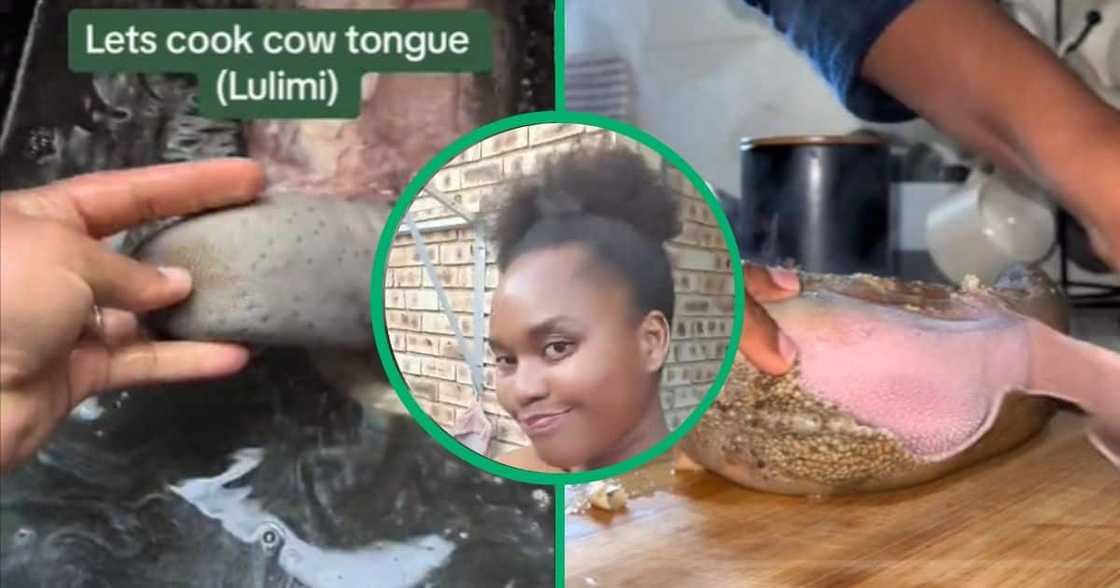 TikTok video of Venda woman cooking beef tongue