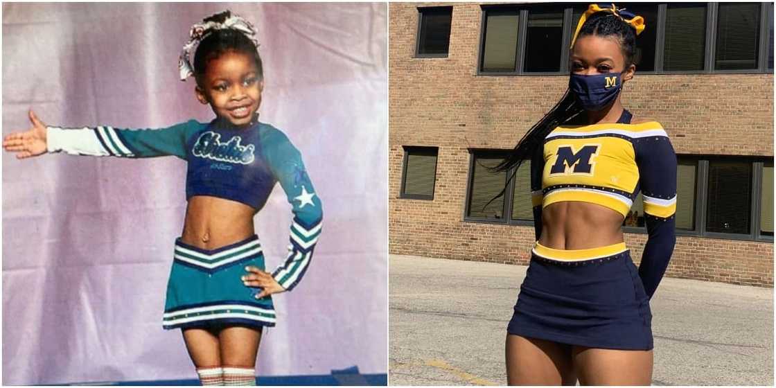 Young Lady Inspires Many as She Shares Adorable Before and After Photos of Her Cheerleading Journey Young Lady Inspires Many as She Shares Adorable Before and After Photos of Her Cheerleading Journey